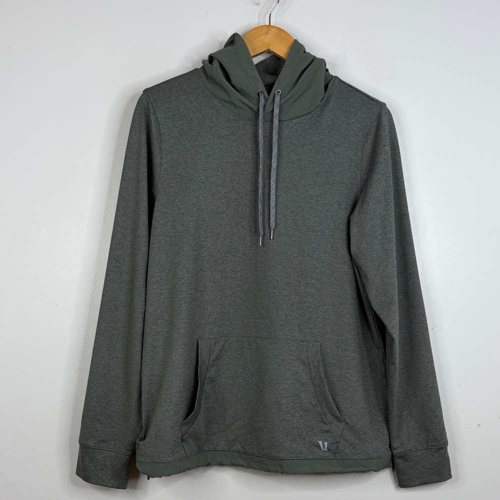 Vuori Sunday Element Hoodie Mens Medium Heathered Green Sweatshirt Performance